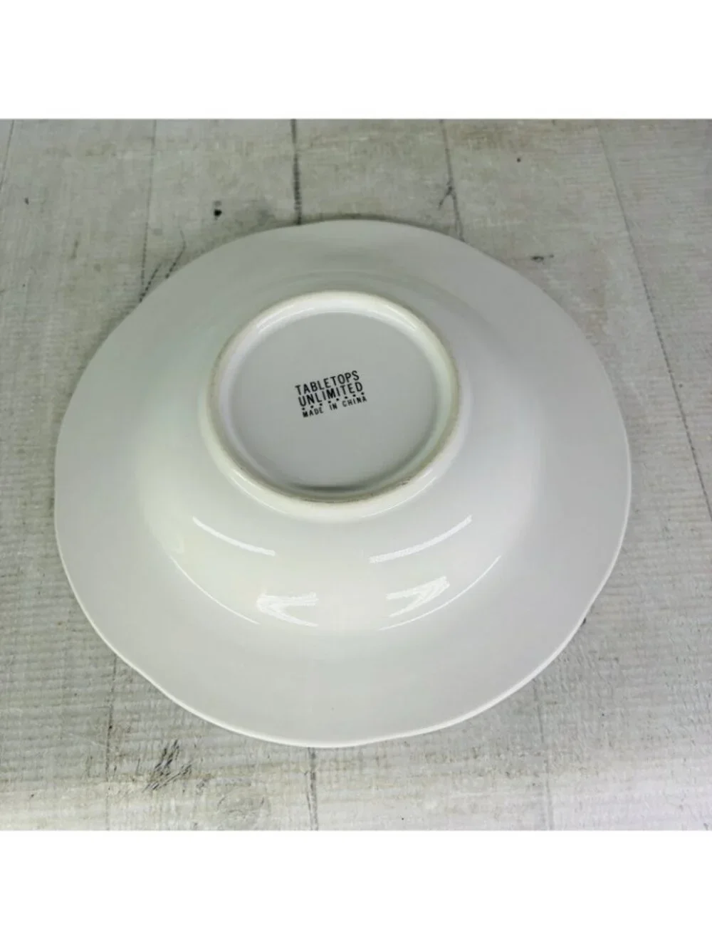 Tabletops Unlimited TAU71 Floral Blue Ceramic Rim Pasta Soup Cereal Bowl Set 4
